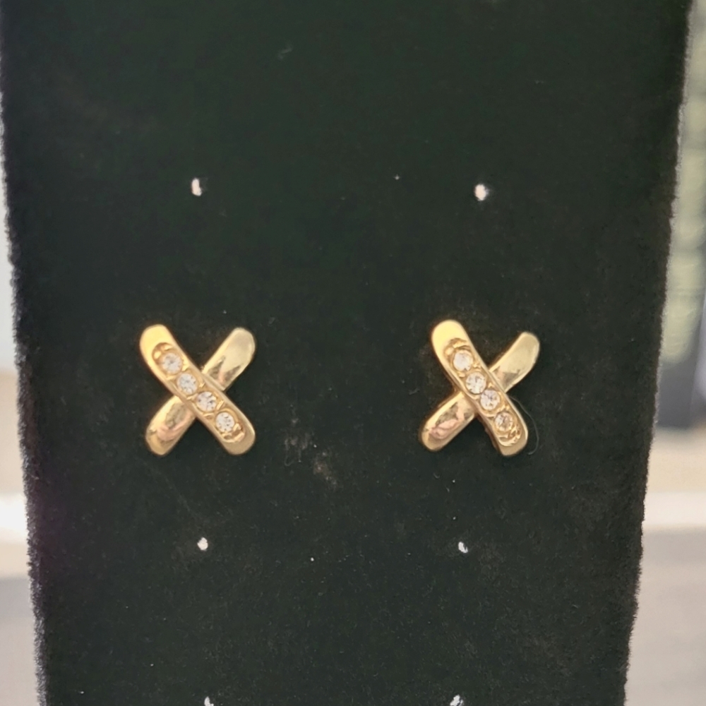 3 for $15 Vintage Avon X diamond studs